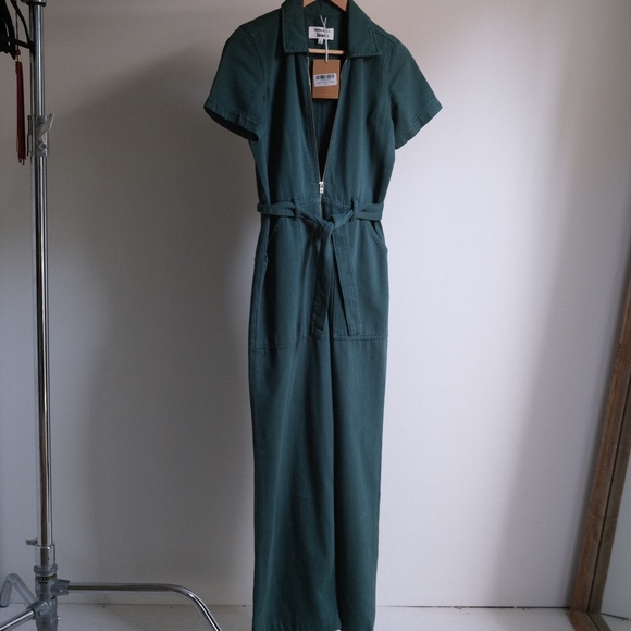 Reformation green denim jumpsuit - Picture 4 of 7